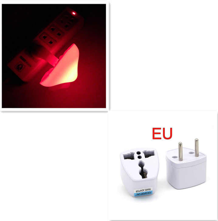 LED Night Light Mushroom Wall Socket Lamp EU US Plug Warm White Light-control Sensor Bedroom Light Home Decoration - FlexFinds