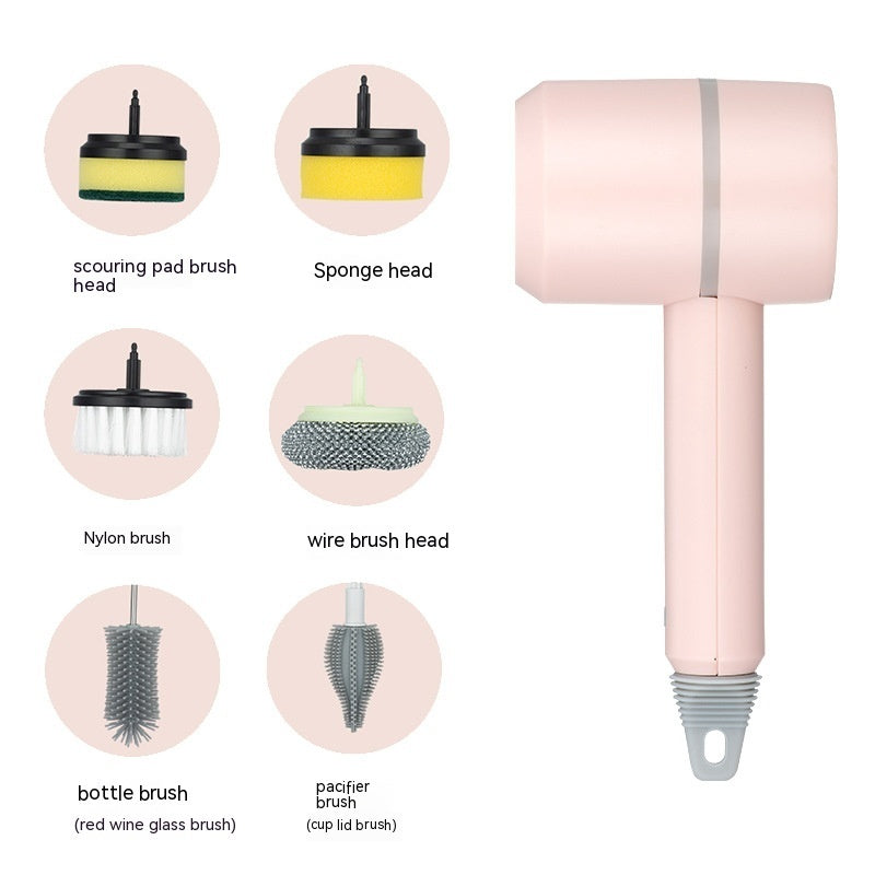 Electric Cleaning Brush Dishwashing Brush Automatic Wireless USB Rechargeable Professional Kitchen Bathtub Tile Cleaning Brushes - FlexFinds