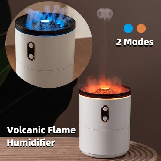 Volcanic Flame Aroma Essential Oil Diffuser USB Portable Jellyfish Air Humidifier Night Light Lamp Fragrance Humidifier - FlexFinds