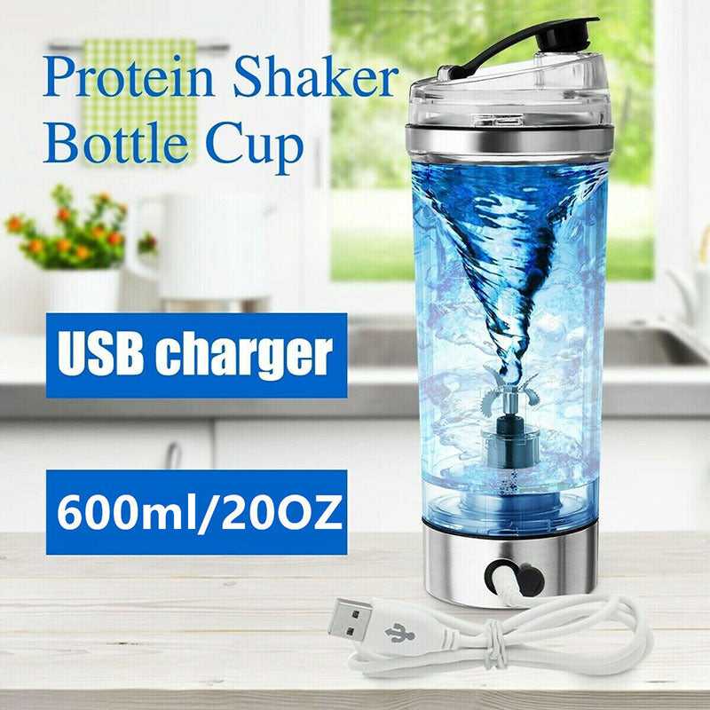 Electric Protein Shake Stirrer USB Shake Bottle Milk Coffee Blender Kettle Sports And Fitness Charging Electric Shaker Cup - FlexFinds