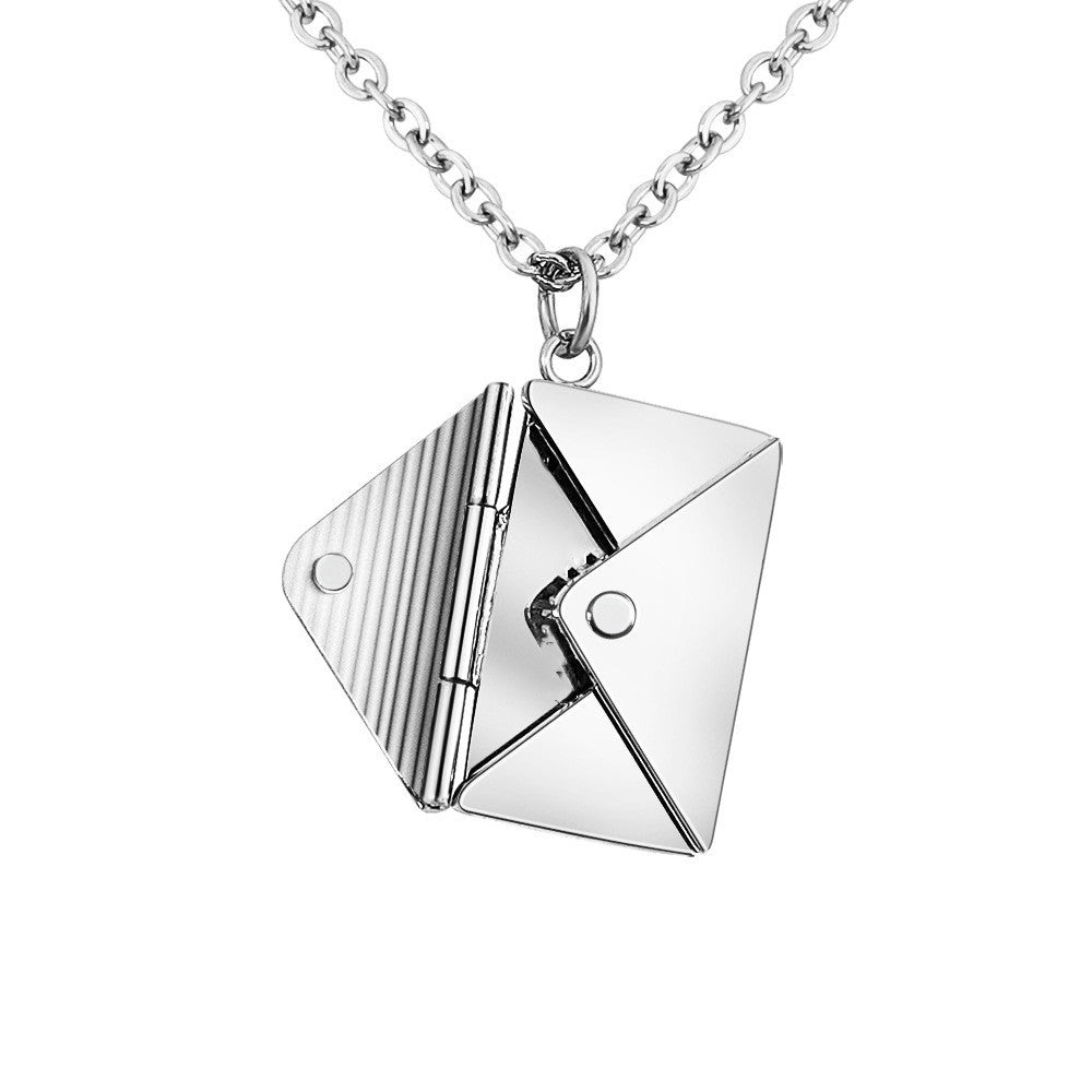 Fashion Jewelry Envelop Necklace Women Lover Letter Pendant Best Gifts For Girlfriend - FlexFinds