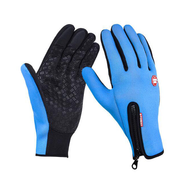 Winter Gloves Touch Screen Riding Motorcycle Sliding Waterproof Sports Gloves With Fleece - FlexFinds