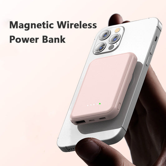 Mini Fast Charging Magnetic Wireless Power Bank 5000 MAh Portable - FlexFinds