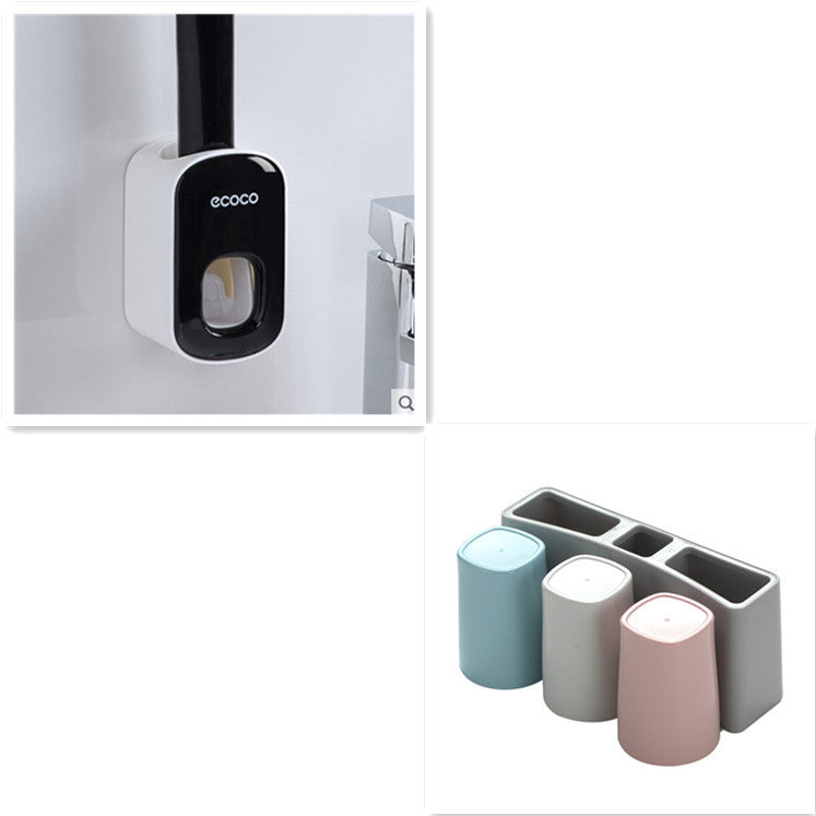 Wall Mounted Automatic Toothpaste Holder Bathroom Accessories Set Dispenser - FlexFinds