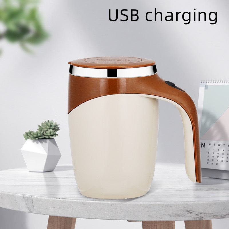 Rechargeable Model Automatic Stirring Cup Coffee Cup High Value Electric Stirring Cup Lazy Milkshake Rotating Magnetic Water Cup - FlexFinds