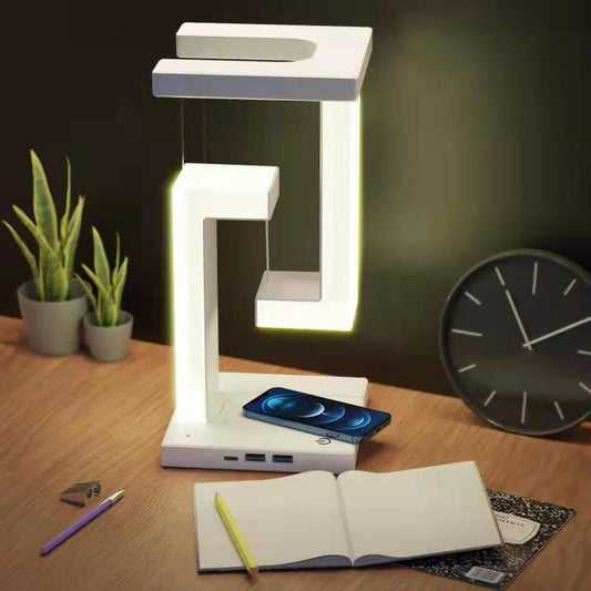 Creative Smartphone Wireless Charging Suspension Table Lamp Balance Lamp Floating For Home Bedroom - FlexFinds